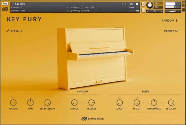 电影键盘钢琴音色库-Sample Logic Key Fury Kontakt :-1