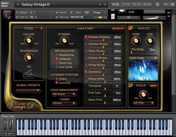 虚拟三角钢琴音色库-Best Service Galaxy Vintage D Library 1.5 Kontakt :-1