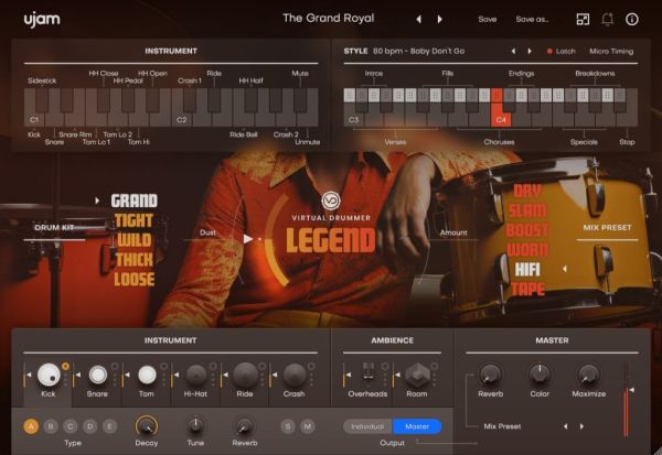 70年代虚拟鼓手音源-UJAM Virtual Drummer LEGEND v2.4.0 R2R-win :-1