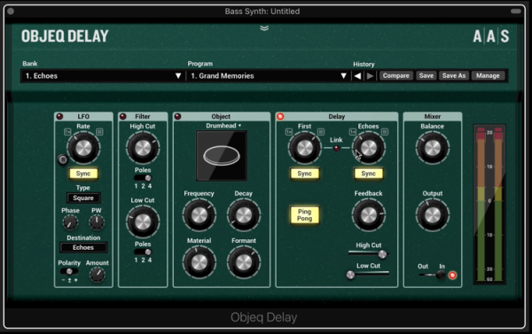 延迟效果器-Applied Acoustics Systems Objeq Delay v1.3.3 macOS :-1