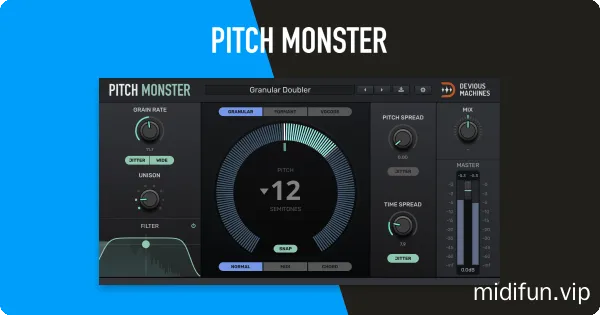 多功能变声效果插件 Devious Machines Pitch Monster v1.3.13 WiN-MAC-1