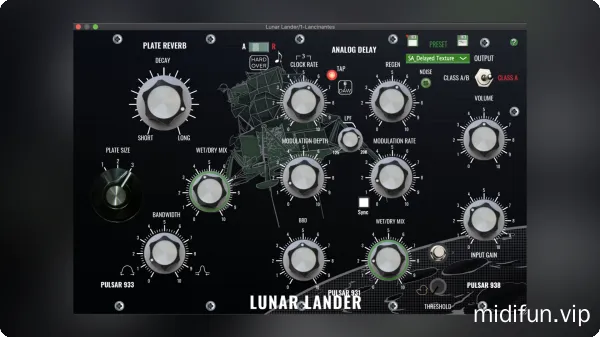 延迟混响饱和吉他效果插件-Pulsar Modular Lunar Lander v2.1.2 R2R-win-1