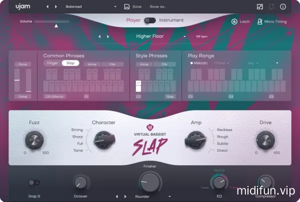 虚拟贝斯手音源插件-UJAM Virtual Bassist SLAP v2.1.1 R2R-win-1